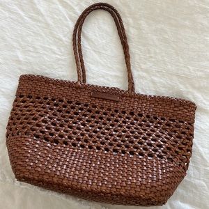 Edith Woven Leather Mini Tote